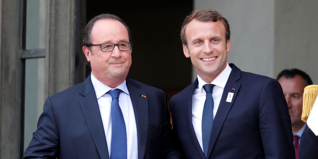 François Hollande et Emmanuel Macron.